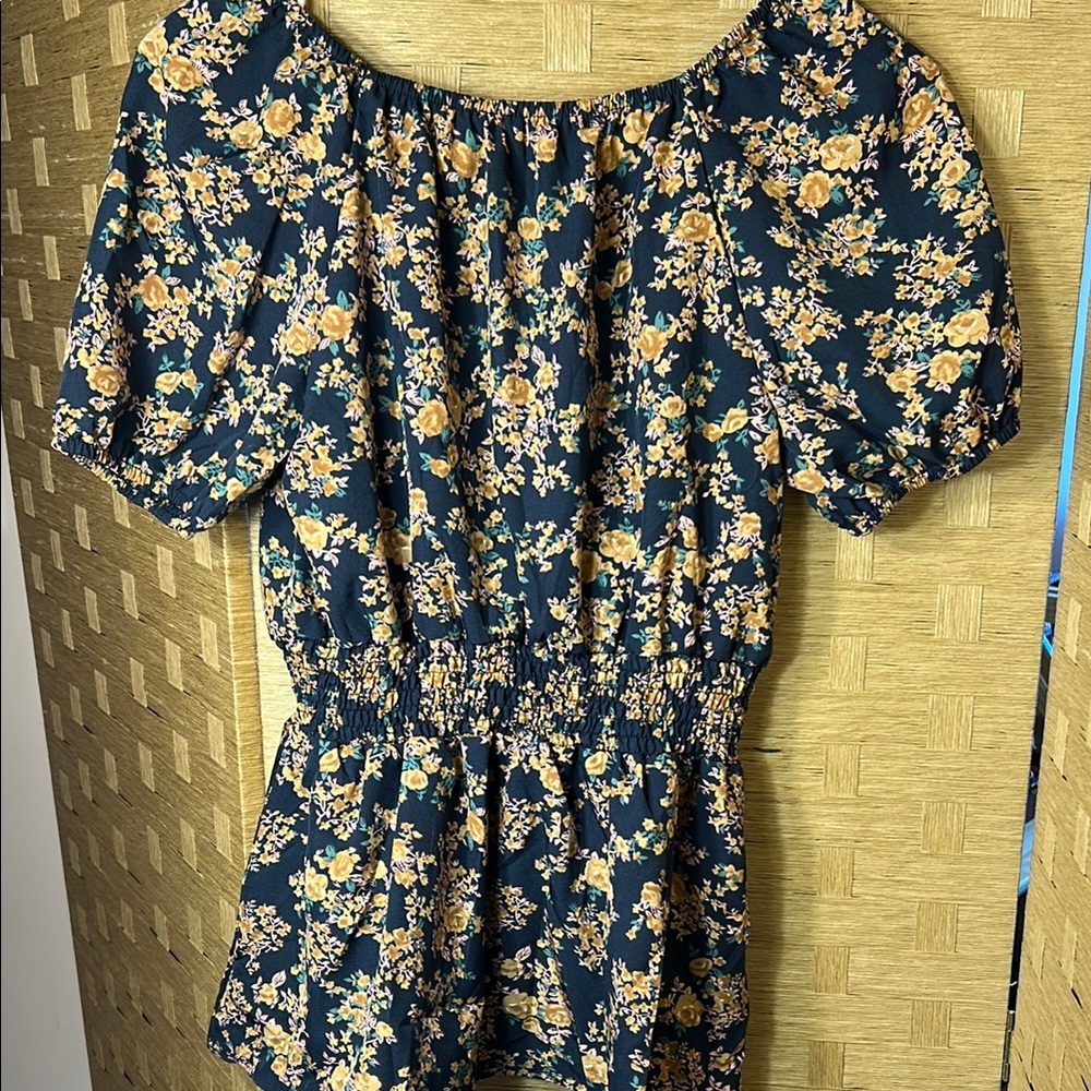 Floral Blouse Black & Yellow - Picture 4 of 4